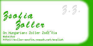 zsofia zoller business card